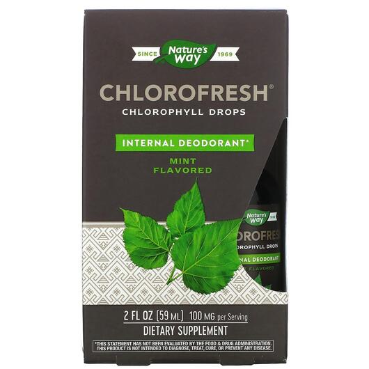 Основне фото товара Chlorofresh Chlorophyll Drops Mint Flavored, Хлорофіл, 59 мл