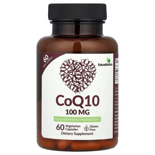 Основне фото товара Future Biotics, CoQ10 100 mg, Коензим CoQ10, 60 капсул