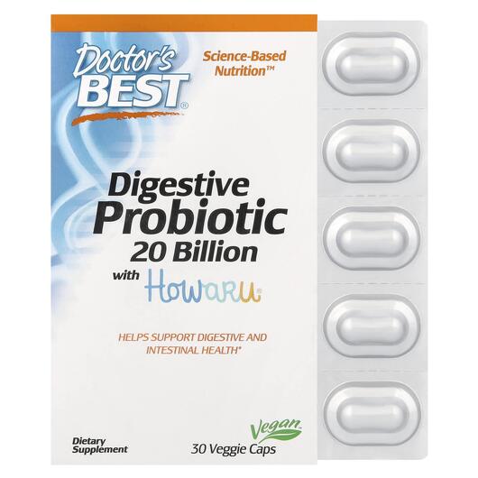 Основне фото товара Digestive Probiotic, Пробіотик 20 млрд КУО, 30 капсул