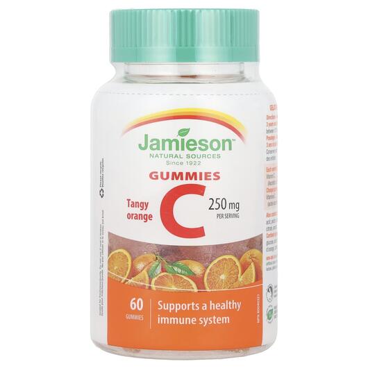 Основное фото товара Витамин C, Vitamin C Gummies Tangy Orange 250 mg, 60 таблеток