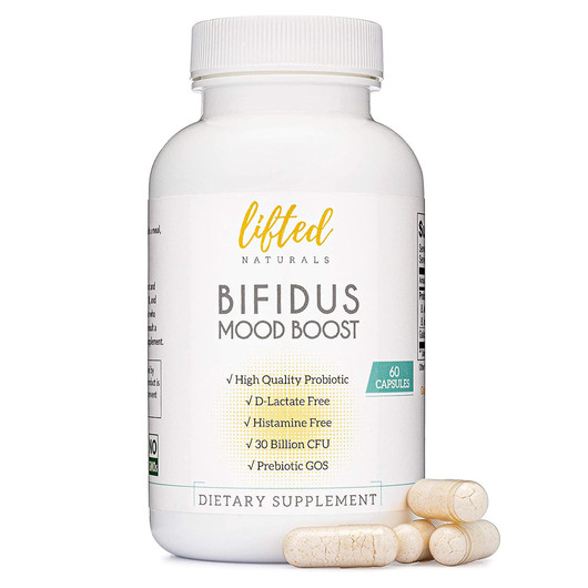 Основне фото товара Lifted Naturals, Bifidus Mood Boost, Біфідобактерії, 60 капсул