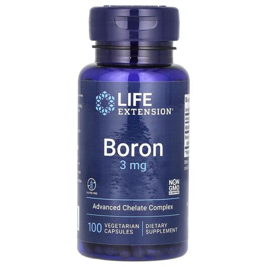 Основне фото товара Life Extension, Boron 3 mg, Бор 3 мг, 100 капсул