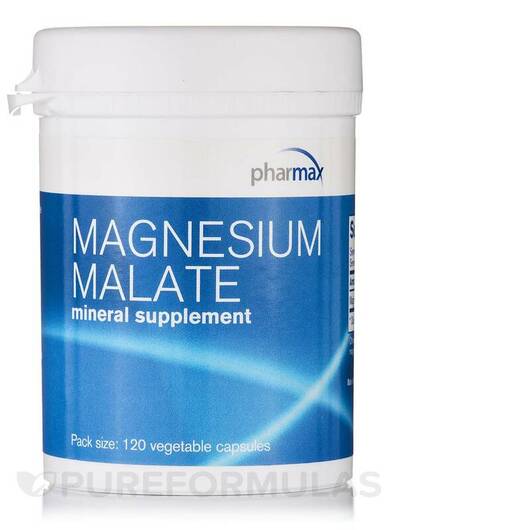 Основне фото товара Pharmax, Magnesium Malate, Магній, 120 капсул