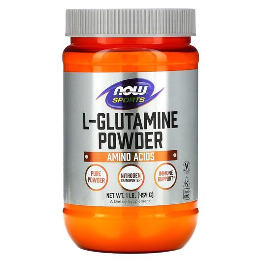 Основне фото товара NOW, L-Glutamine Powder, L-Глутамін у Порошку, 454 г
