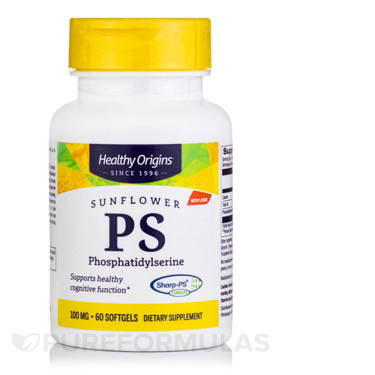 Основне фото товара PS Sunflower Phosphatidylserine 100 mg, Фосфатидилсерин, 60 капсу