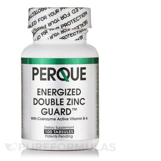 Основне фото товара Perque, Energized Double Zinc Guard, Цинк, 100 таблеток