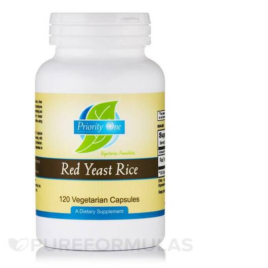 Основне фото товара Priority One, Red Yeast Rice, Червоний дріжджовий рис, 120 капсул