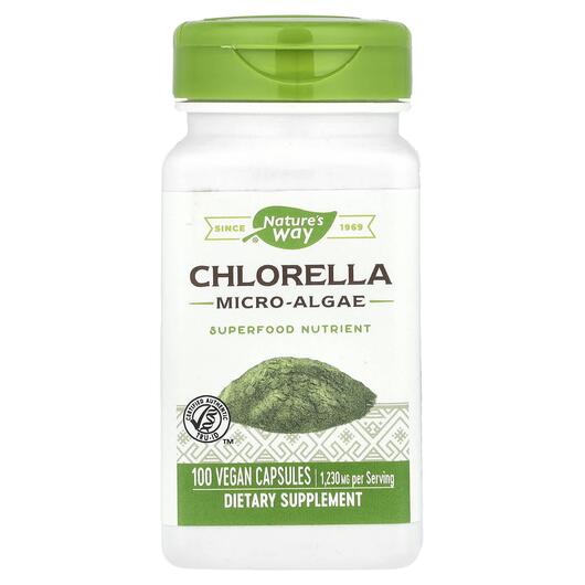 Основне фото товара Chlorella Micro-Algae, Хлорела 410 мг Водорості, 100 капсул