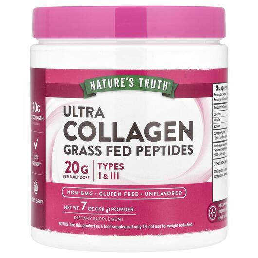 Основне фото товара Nature's Truth, Ultra Collagen Powder, Колаген, 198 г