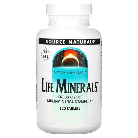 Основне фото товара Source Naturals, Life Minerals No Iron 120, Залізо, 120 таблеток