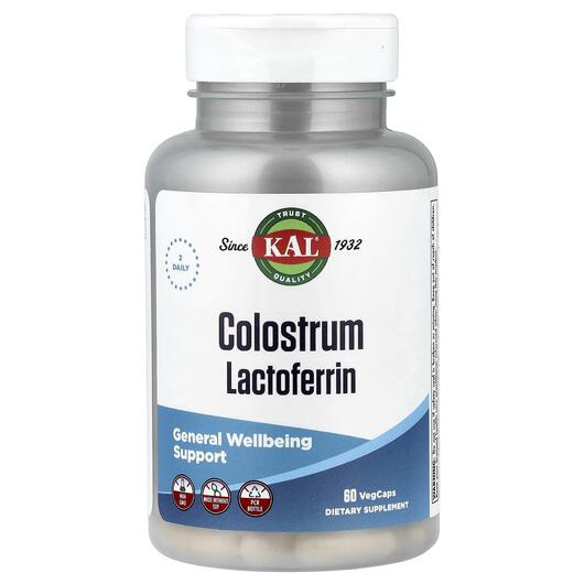 Основне фото товара KAL, Colostrum Lactoferrin, Лактоферрин, 60 капсул