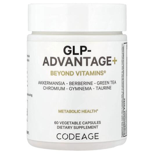 Основне фото товара CodeAge, GLP-Advantage+ Beyond Vitamins, Жироспалювачі, 60 капсул