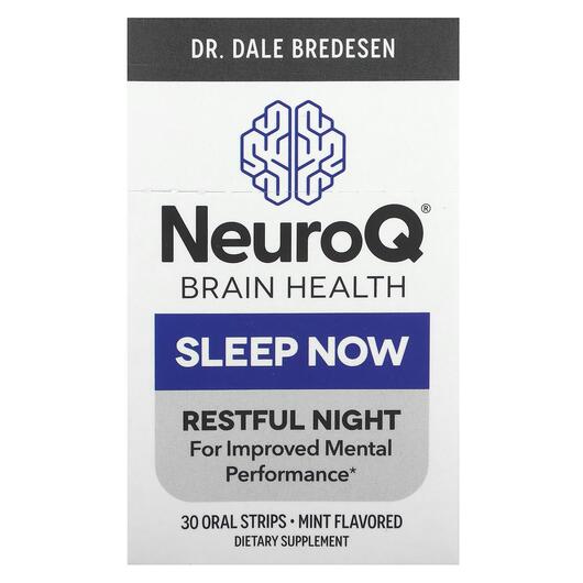 Основне фото товара NeuroQ Brain Health Sleep Now Mint, Мелатонін, 30 Oral Strips