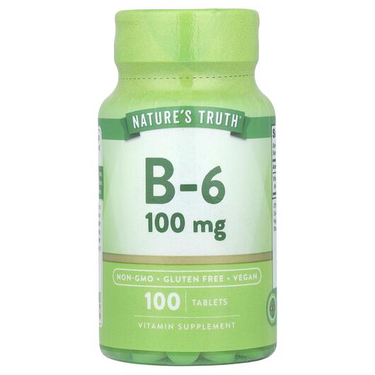 Основне фото товара Vitamin B-6 100 mg, Вітамін B6 Піридоксин, 100 таблеток