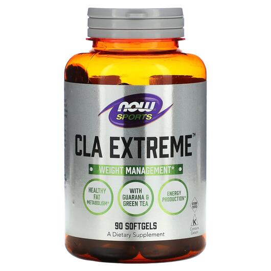 Основне фото товара NOW, Sports CLA Extreme, Лінолева кислота, 90 капсул
