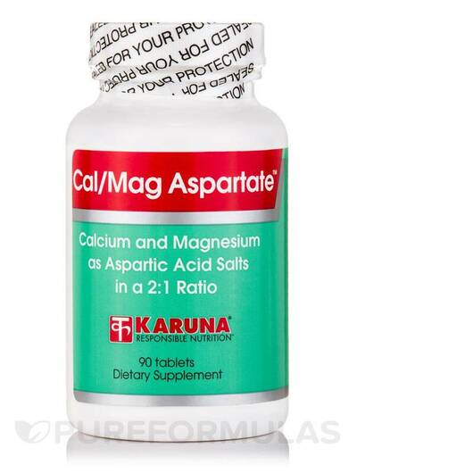 Основне фото товара Karuna Health, Cal/Mag Aspartate 2:1, Кальцій Магній, 90 таблеток