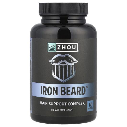 Основне фото товара Zhou Nutrition, Iron Beard, Підтримка росту волосся, 60 капсул