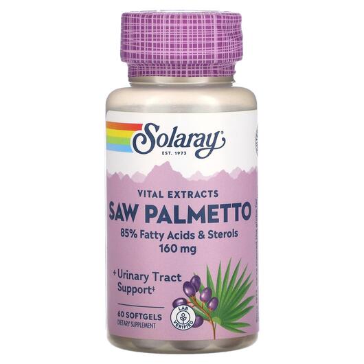 Основне фото товара Vital Extracts Saw Palmetto 160 mg, Со Пальметто, 60 капсул