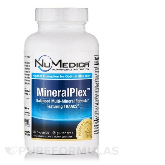 Основне фото товара NuMedica, MineralPlex, Мінеральні добавки, 120 капсул