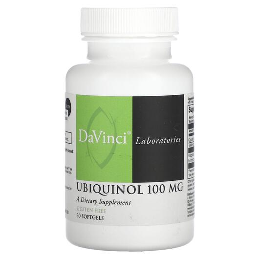 Основне фото товара DaVinci Laboratories, Ubiquinol 100 mg, Убіхінол, 30 капсул