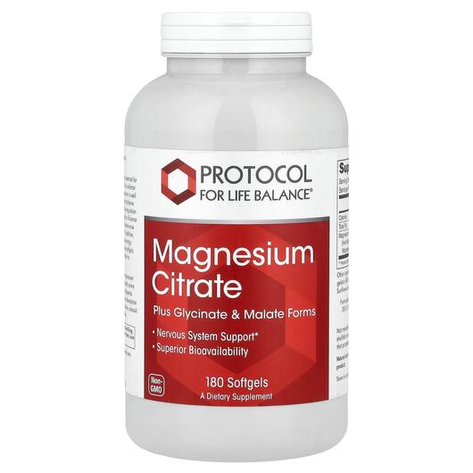 Основне фото товара Magnesium Citrate, Магній Цитрат, 180 капсул