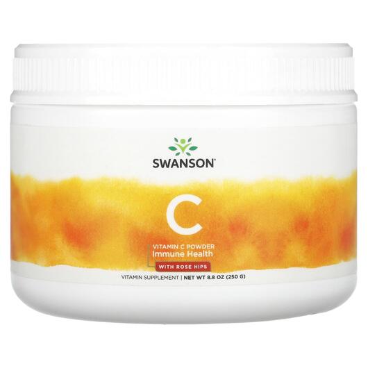 Основне фото товара Swanson, Vitamin C Powder with Rose Hips, Вітамін C, 250 г