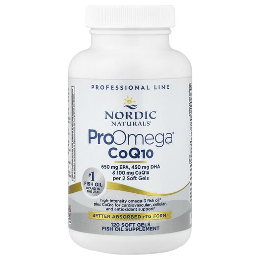 Основне фото товара Nordic Naturals, ProOmega CoQ10, Омега 3, 120 капсул