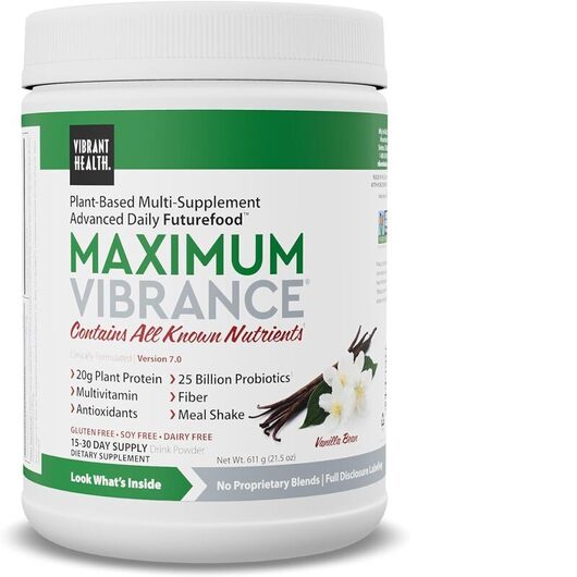 Основне фото товара Maximum Vibrance Complete Vegan Meal Shake, Суперфуд, 611 г