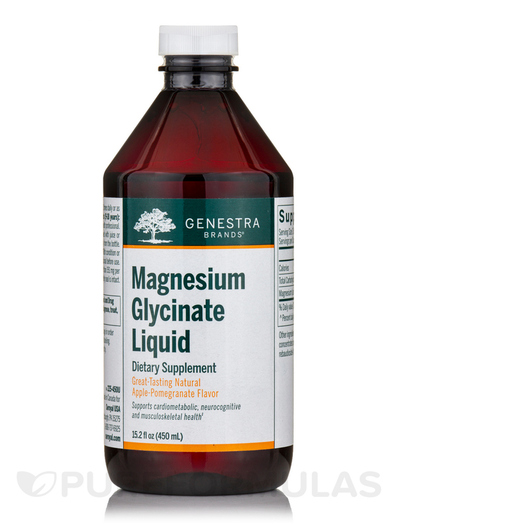 Основне фото товара Magnesium Glycinate Liquid Natural Apple-Pomegranate, Гліцинат ма