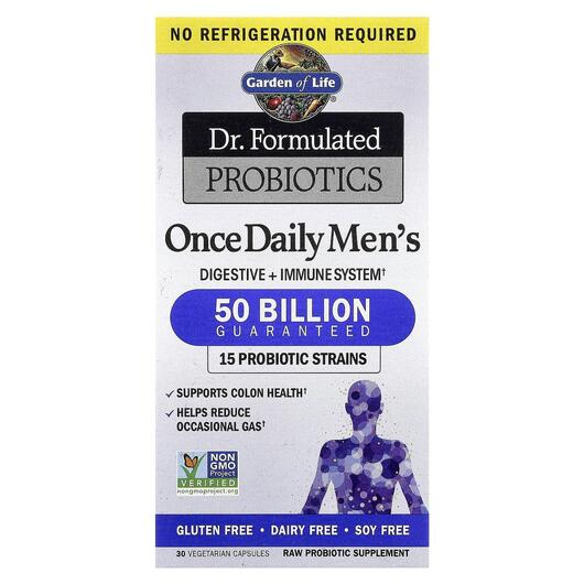 Основне фото товара Once Daily Men's Probiotics, Пробіотики для чоловіків, 30 ка