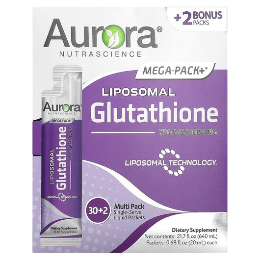 Основне фото товара Mega-Pack+ Glutathione 750 mg, Глутатіон, 15 мл