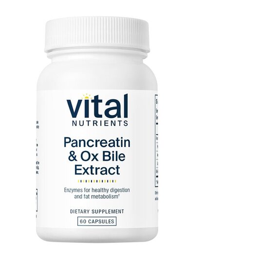 Основне фото товара Pancreatin & Ox Bile Extract, Панкреатин, 60 капсул