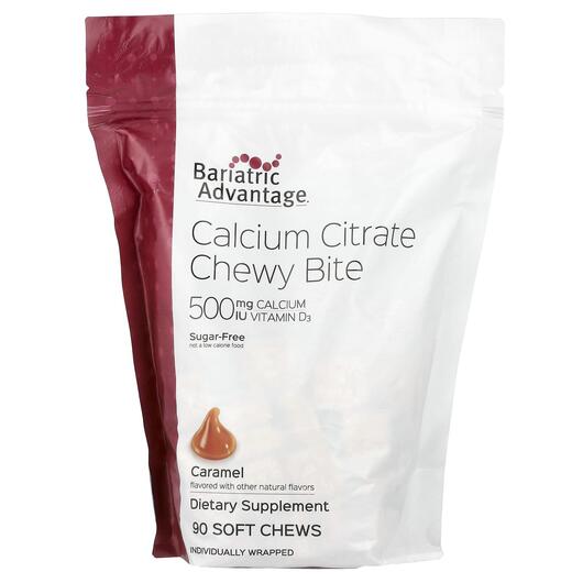 Основне фото товара Calcium Citrate Chewy Bite Sugar-Free, Цитрат Кальцію, 90 таблето