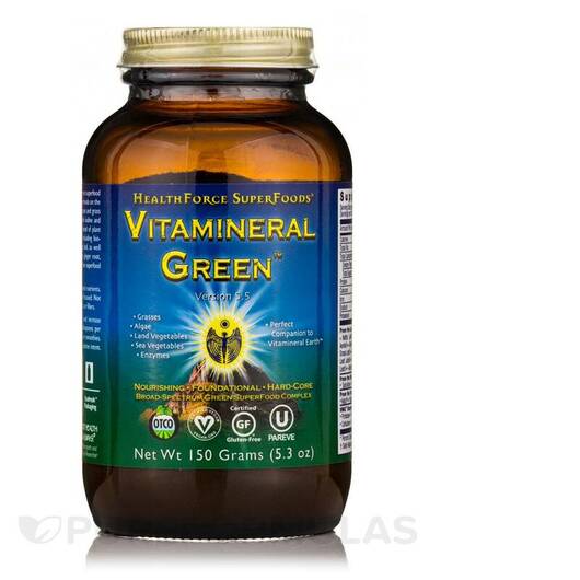 Основное фото товара Минеральные добавки, Vitamineral Green Powder, 150 г