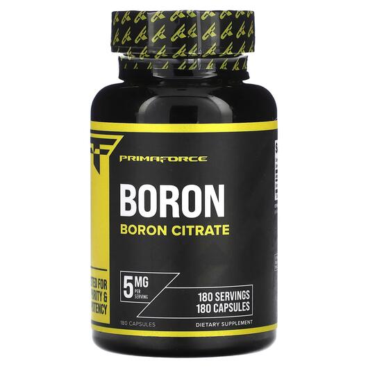 Основне фото товара Primaforce, Boron 5 mg, Бор, 180 капсул