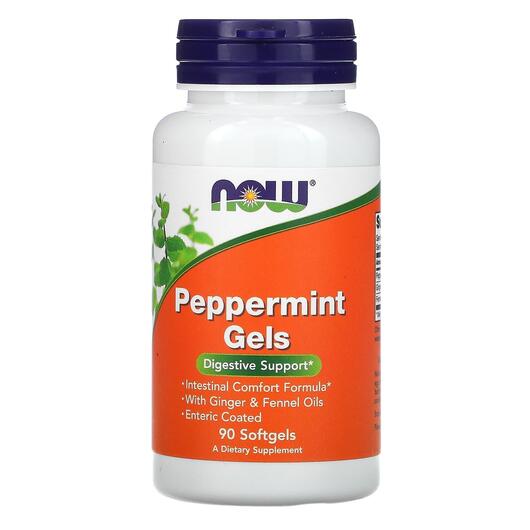Основне фото товара NOW, Peppermint Gels, Масло м’яти перцевої, 90 капсул