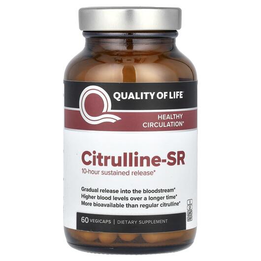 Основне фото товара Quality of Life, Citrulline-DR, L-Цитрулін, 60 капсул
