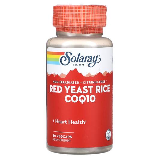 Основне фото товара Red Yeast Rice CoQ-10, Червоний дріжджовий рис, 60 капсул