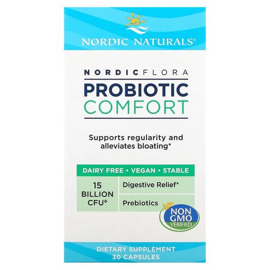 Основне фото товара Nordic Flora Probiotic Comfort, Пробіотики, 30 капсул