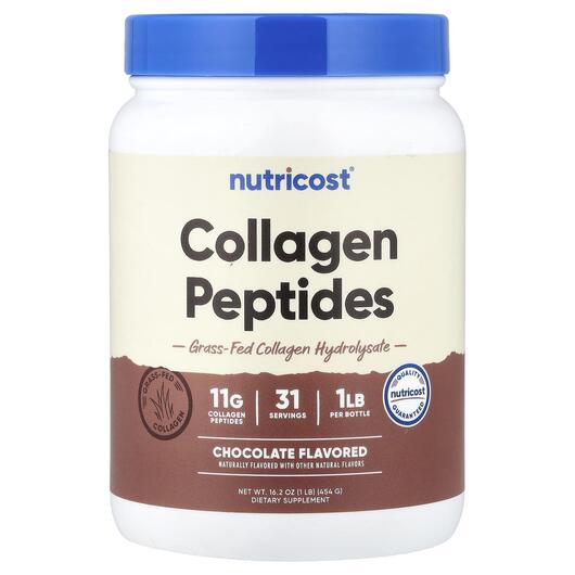 Основне фото товара Nutricost, Collagen Hydrolysate, Колагенові пептиди, 454 г