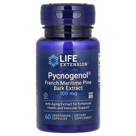 Основне фото товара Life Extension, Pycnogenol 100 ml, Пікногенол, 60 капсул