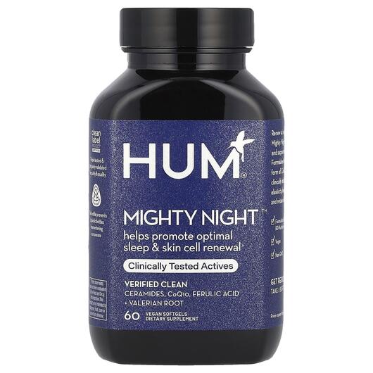 Основне фото товара HUM Nutrition, Mighty Night, Підтримка сну, 60 капсул