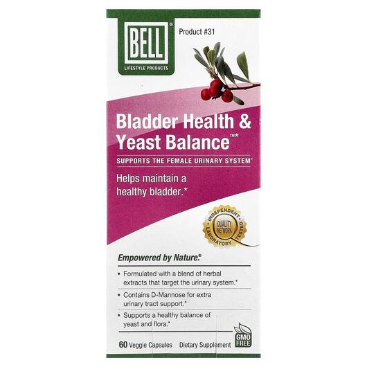 Основне фото товара Bladder Health & Yeast Balance, Підтримка сечового міхура, 60