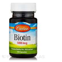 Biotin 5000 mcg Витамин B7 Биотин Carlson 50 капсул