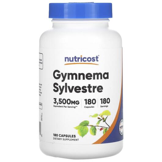 Основне фото товара Gymnema Sylvestre 3500 mg, Джимнема Сильвестра, 180 капсул