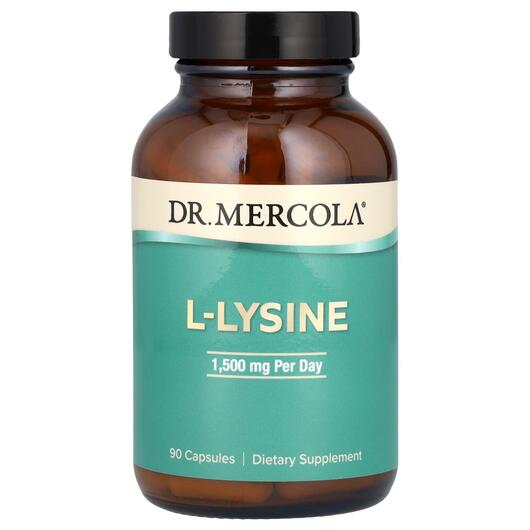 Основне фото товара Dr. Mercola, L-Lysine 1500 mg, L-Лізин, 90 капсул