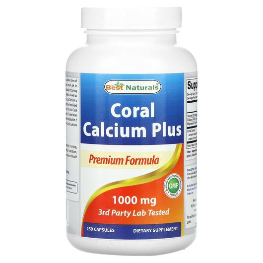 Основне фото товара Coral Calcium Plus 500 mg, Кораловий Кальцій, 250 капсул
