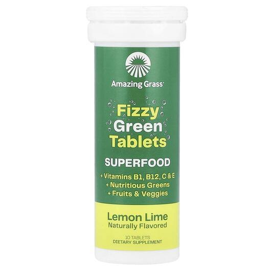 Основне фото товара Green Superfood Effervescent Greens Lemon-Lime, Суперфуд, 10 табл
