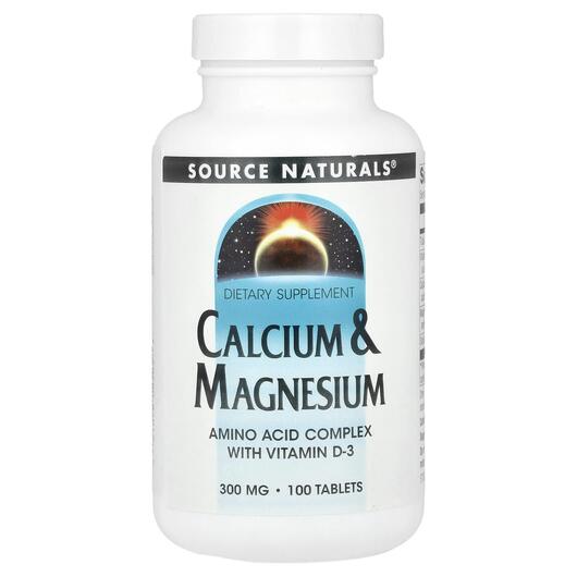 Основне фото товара Source Naturals, Calcium & Magnesium, Кальцій, 100 таблеток
