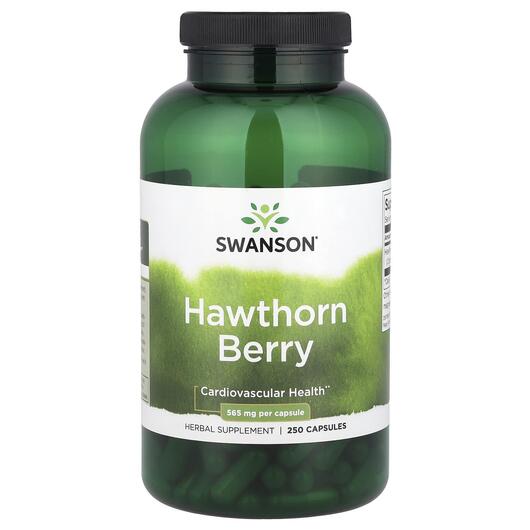 Основне фото товара Swanson, Hawthorn Berry 565 mg, Глід, 250 капсул